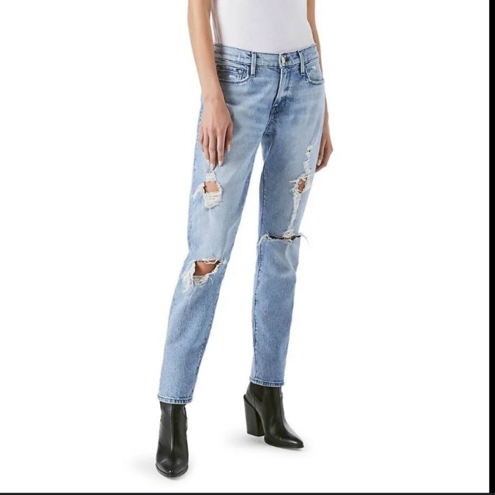 FRAME LE GARÇON womens distressed jeans 32 denim